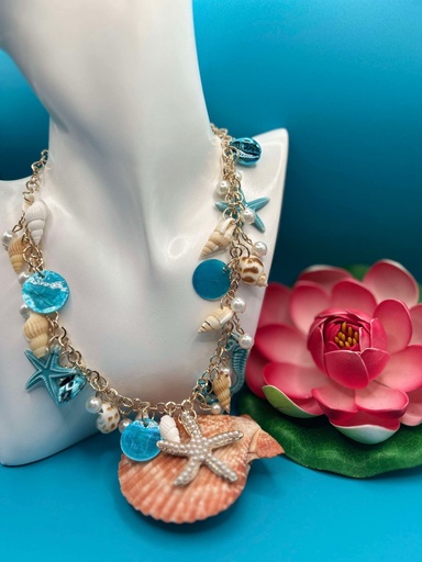 Collier Ibiza bleu