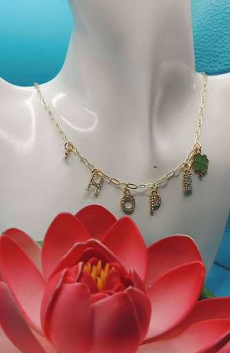 Collier message d‘espoir