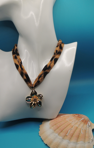 Collier Flora léopard