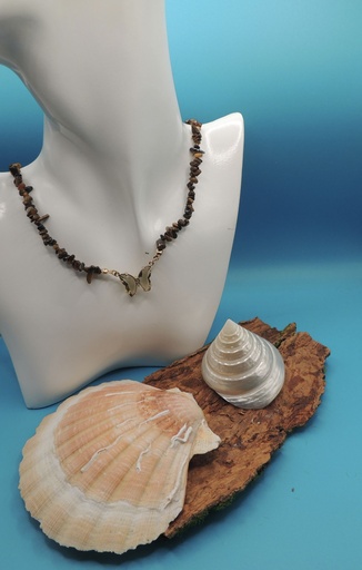 Collier de fée pierre œil de tigre