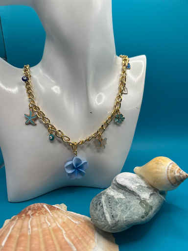 Collier Monoï Bleu