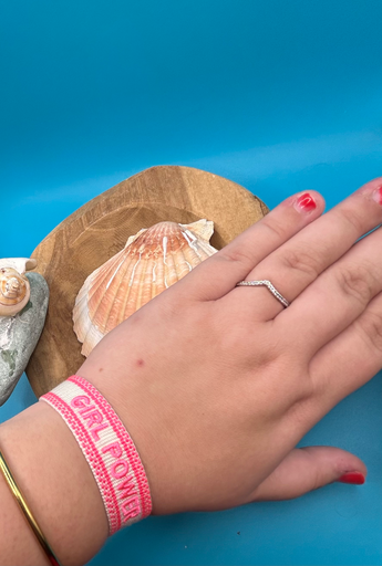Bracelet girl power beige