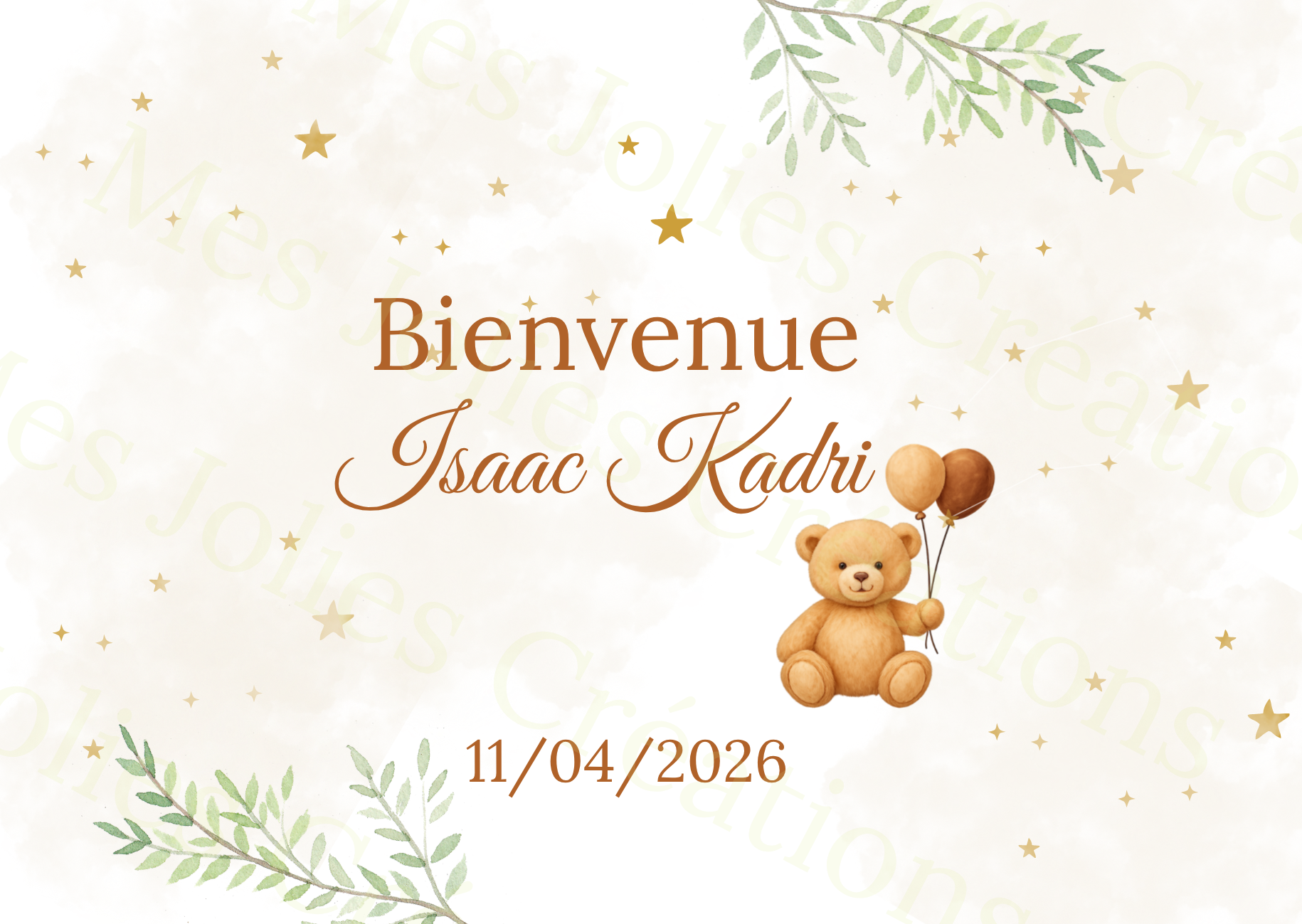 Naissance thème ourson