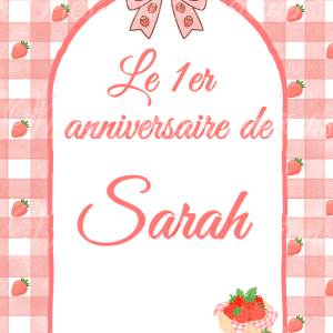 Anniversaire Fraise ( tout en douceur)