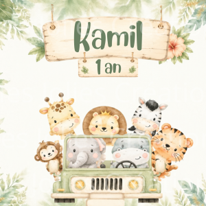 Anniversaire animaux de la jungle