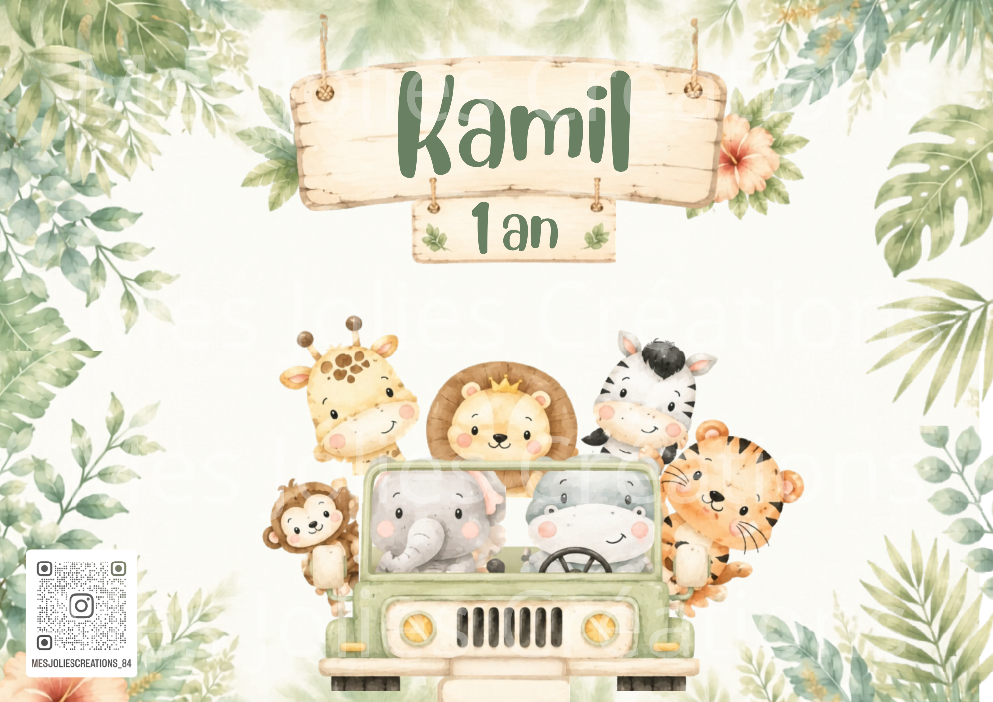 Anniversaire animaux de la jungle