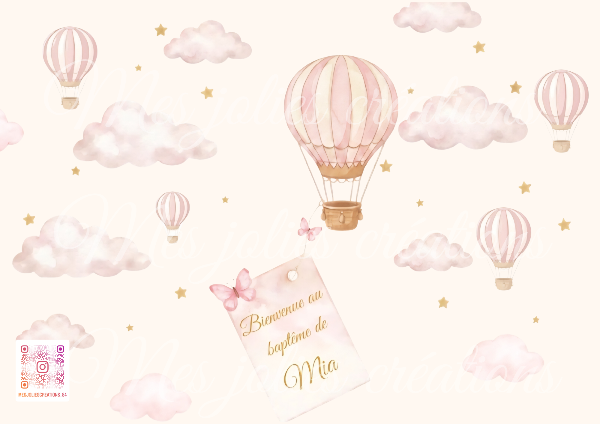 Anniversaire montgolfière et Nuage