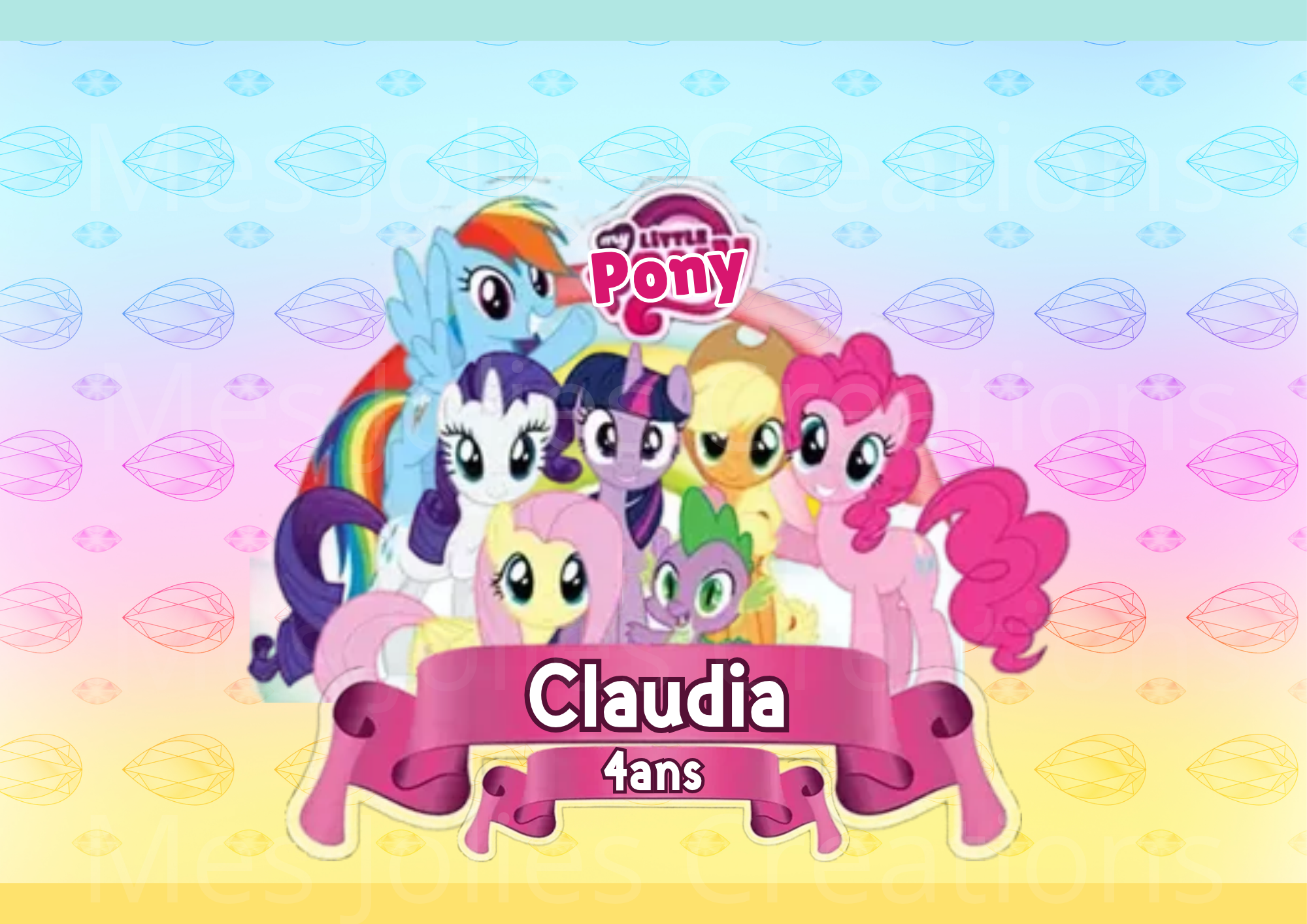 Anniversaire My Little Pony personnalisé : 2 formules magique